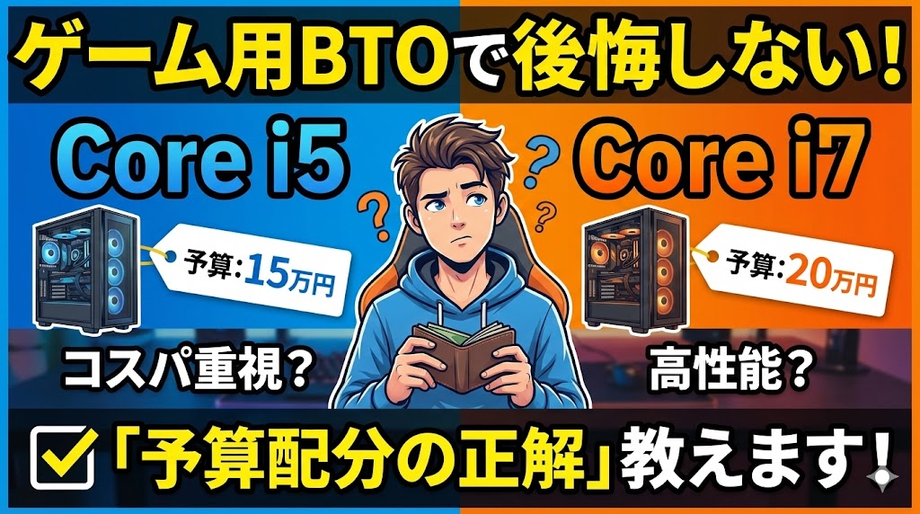 Core i5かi7か？ゲーム用BTOで後悔しない「予算配分の正解」