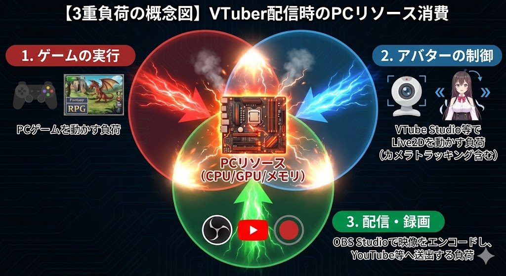 VTuber特有の「3重負荷」