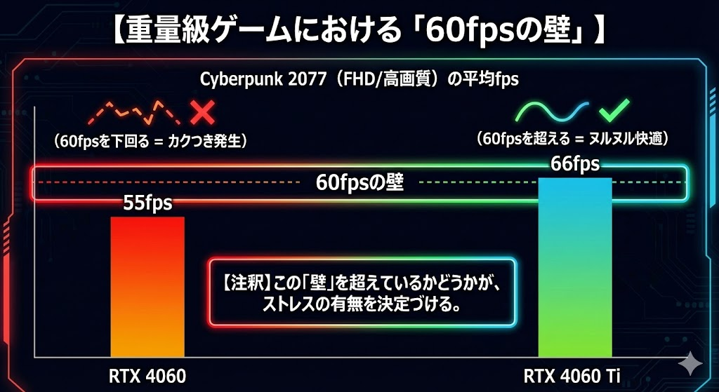 RTX 4060 × 影Mod 実測フレームレート（1080p High設定）