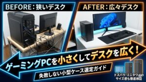 ゲーミングPCを小さくしてデスクを広く！失敗しない小型ケース選定ガイド｜ドスパラ・ミニタワーのサイズ感も徹底検証