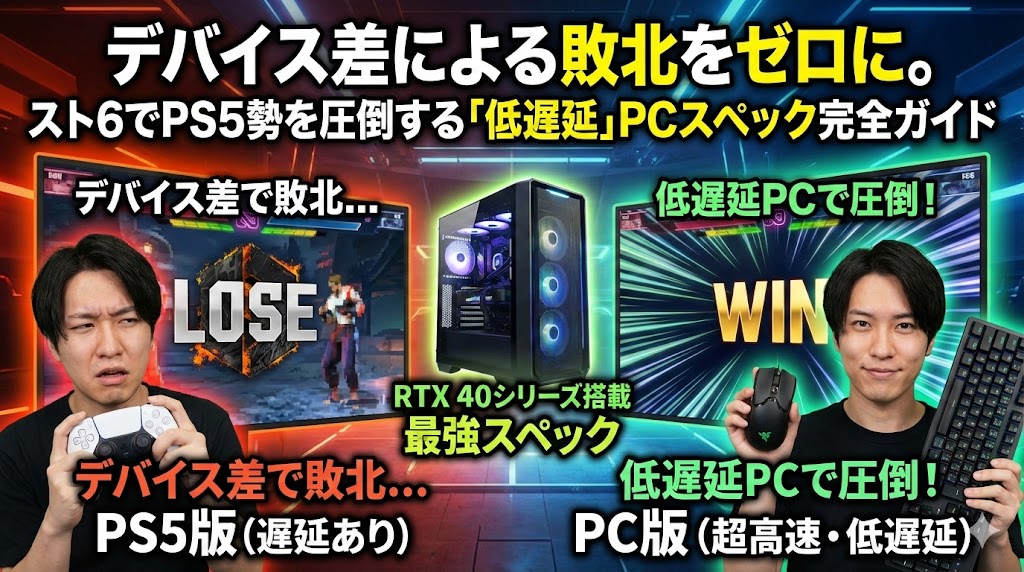 デバイス差による敗北をゼロに。スト6でPS5勢を圧倒する「低遅延」PCスペック完全ガイド