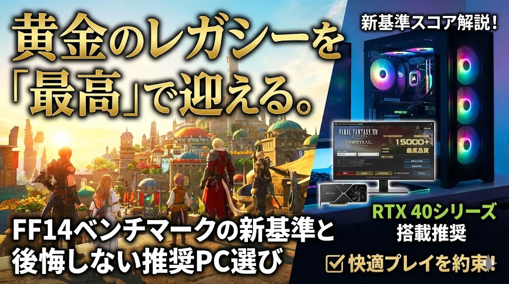 黄金のレガシーを「最高」で迎える。FF14ベンチマークの新基準と後悔しない推奨PC選び